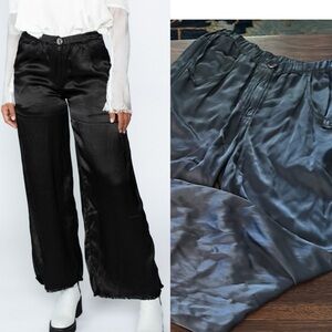 Jaga rayon wide leg trousers GRAY